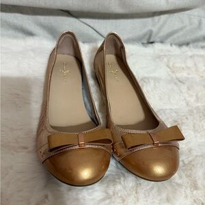 COLE HAAN X NIKE AIR ROSE GOLD BOW FLATS